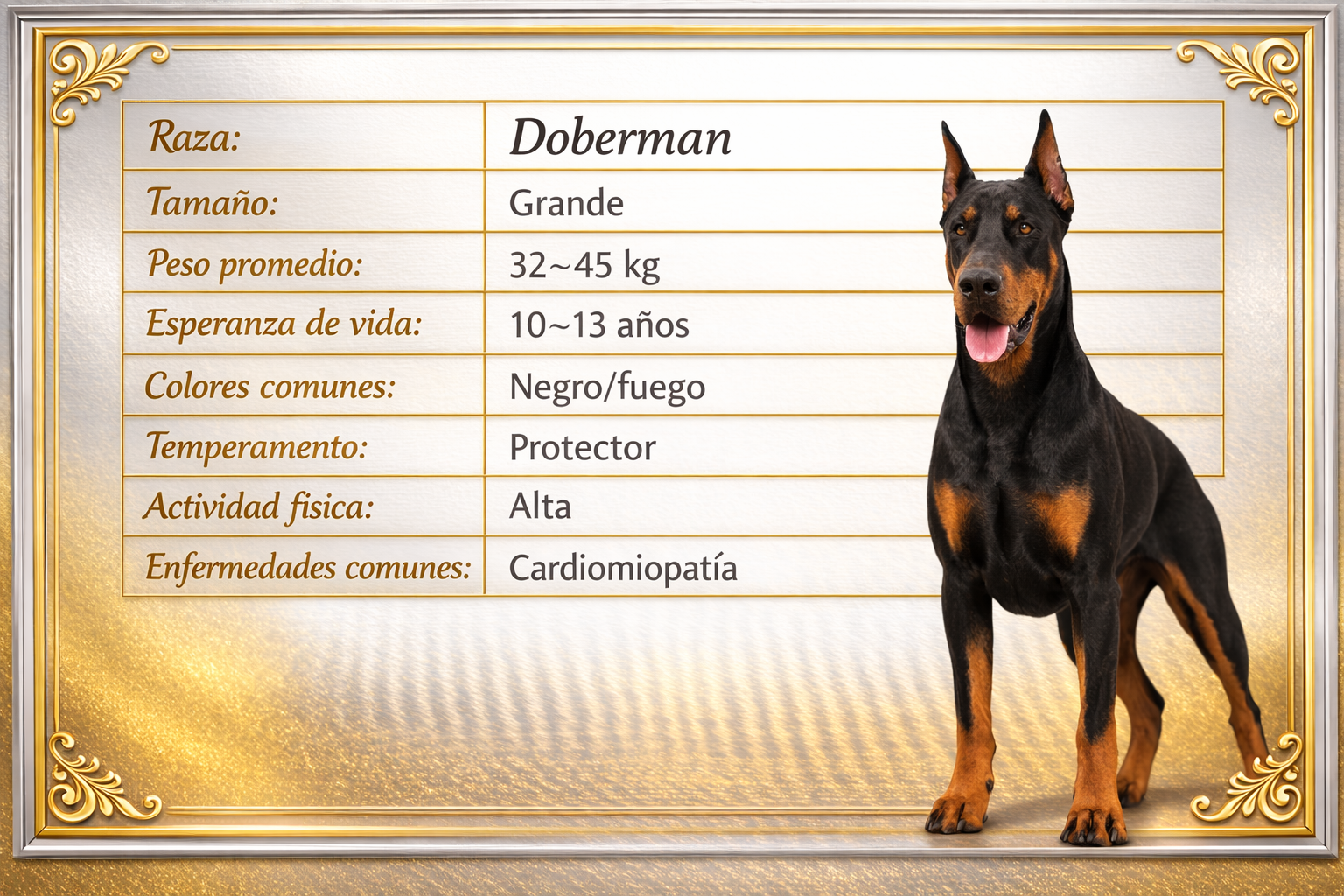 DOBERMAN NEGRO FUEGO